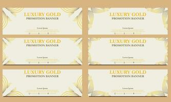 luxury gold horizontal banner template. Suitable for web banner, banner and internet ads vector