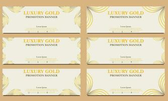 luxury gold horizontal banner template. Suitable for web banner, banner and internet ads vector