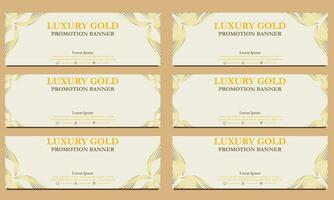 luxury gold horizontal banner template. Suitable for web banner, banner and internet ads vector
