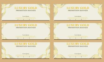 luxury gold horizontal banner template. Suitable for web banner, banner and internet ads vector