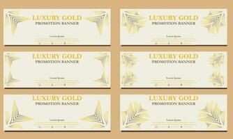 luxury gold horizontal banner template. Suitable for web banner, banner and internet ads vector