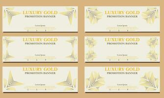 luxury gold horizontal banner template. Suitable for web banner, banner and internet ads vector