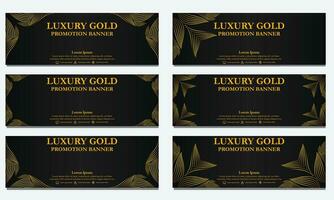 golden floral  horizontal banner template. Suitable for web banner, banner and internet ads vector