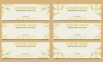 luxury gold horizontal banner template. Suitable for web banner, banner and internet ads vector