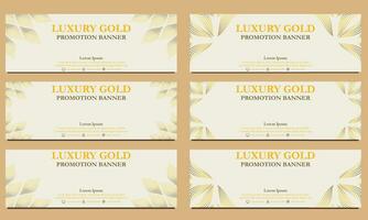 luxury gold horizontal banner template. Suitable for web banner, banner and internet ads vector