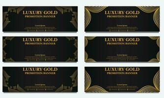 golden floral  horizontal banner template. Suitable for web banner, banner and internet ads vector