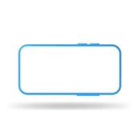 3d realistic Mock-up smart phone empty screen front view isolated on white background, vector illustration