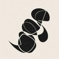 Abstract Minimalist Black and Beige Monochrome Modern Graphic Design Print Template vector