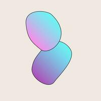Gradient Abstract Flexible Round Irregular Shape Minimalist Simple Silhouette Symbol Icon Poster Print Background Template vector