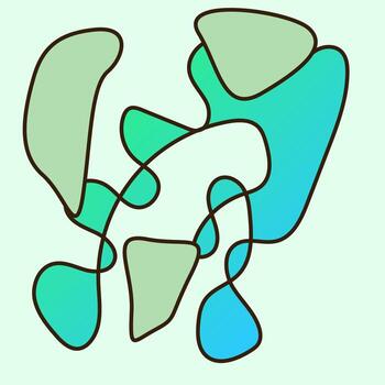 Gradient Abstract Flexible Line Curve Wavy Shape Minimalist Simple Silhouette Symbol Icon Poster Print Background Template vector