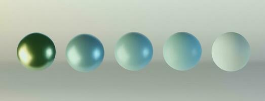 Blue spheres of balls realistic isolated on white background. Decoration element for design. Vector illustration