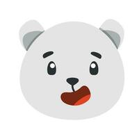 cute animal polar bear icon, flat illustration for your design flat style vector