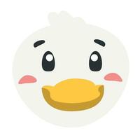 cute animal duck icon, flat illustration for your design flat style vector