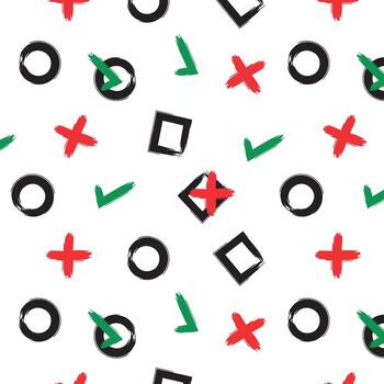 cheque marca íconos patrón, vector gráficos, cheque hoja, tarea elementos