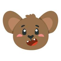 linda animal ratón icono, plano ilustración para tu diseño plano estilo vector