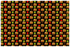 Food -Hamburger Pattern Background png