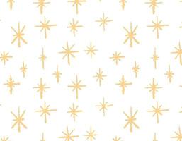 New Year star pattern on transparent background, vector pattern