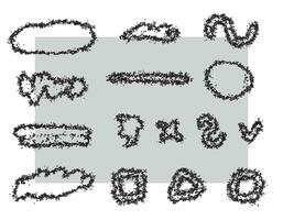 Texture brush noise, white outline on a transparent background. Vector graphics, spray effect