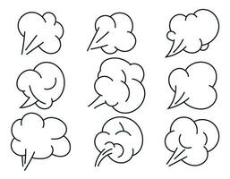 line aerial air shapes, manga style. Vector