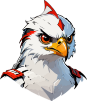 Falcon Head Mascot Cartoon AI Generative png