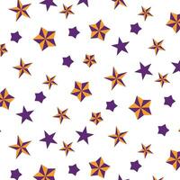 modelo aleatorio estrellas en retro estilo Víspera de Todos los Santos tema, vector modelo para diseño, sin costura en transparente