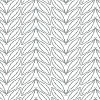 Pattern of symmetrical leaves drawn with a brush, vector graphics for packaging and textile design, on a transparent background