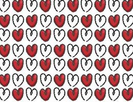 Heart pattern drawn with a brush, design for textile and packaging, love, cute hearts vector, seamless pattern vector