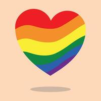 lgbt corazón, arcoíris, vector, comunidad icono, del mismo sexo amor vector