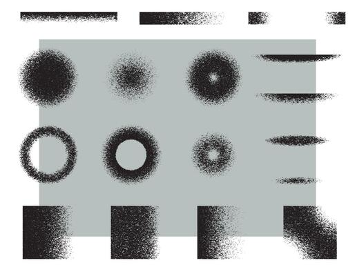 Grainy noise texture background, grunge gradient. Vector noise of different geometric shapes, minimalistic design