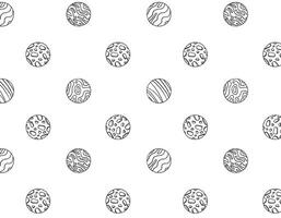 Planet pattern, on a transparent background. Planets, space, print for textiles. Doodle illustration, vector graphics.