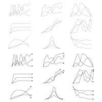 datos análisis, diagrama, diagrama vector, sencillo dood líneas negro, vector gráficos para negocio