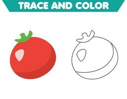 Coloring page vegetables for children, vector graphics, health for children. A game for children