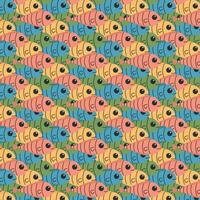 Fish pattern, seamless pattern with decorative fish. vector