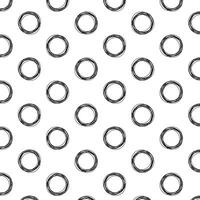 Doodle circles pattern, seamless pattern of geometric shapes on a transparent background. Texture line, doodle circles sketch. Vector abstract illustration
