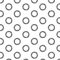 Doodle circles pattern, seamless pattern of geometric shapes on a transparent background. Texture line, doodle circles sketch. Vector abstract illustration