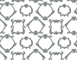 Pattern gray Victorian style picture frames, vector elements for interior design, flat design