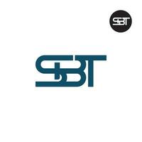 Letter SBT Monogram Logo Design vector