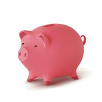 3d realistic moneybox in the form of a pig isolated on white background, vector. vector