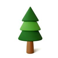 Fir Tree isolated on a white background. 3d rendering vector