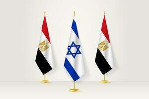 Meeting concept between Israel and Egypt. vector