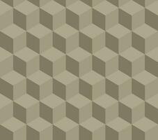 Isometric light brown square seamless pattern. Pattern included in swatch. vector