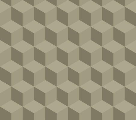 Isometric light brown square seamless pattern. Pattern included in swatch.