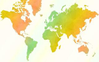 Colorful world map. Vector illustration of World Map.