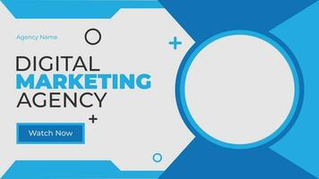 Digital Marketing Agency Video Thumbnail,Digital Marketing Web Banner vector