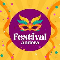 contento carnaval andorra día. el día de andorra ilustración vector antecedentes. vector eps 10