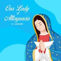 Our Lady of Altagracia. The Day of Dominican Republic illustration vector background. Vector eps 10