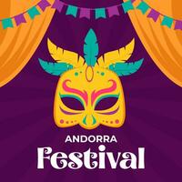 contento carnaval andorra día. el día de andorra ilustración vector antecedentes. vector eps 10