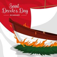 Happy Saint Devote's Day. The Day of Monaco illustration vector background. Vector eps 10