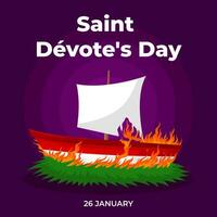 Happy Saint Devote's Day. The Day of Monaco illustration vector background. Vector eps 10