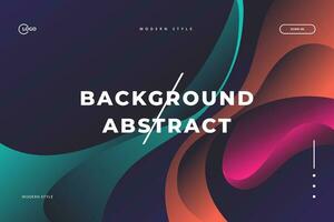 3D Black Colorful Abstract Background with minimal, gently curving waves in a simple and elegant style. It would make a great landing page, website, app, or UI, UX. vector